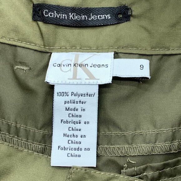 Calvin Klein Jeans Green Straight Leg Windbreakers - Picture 3 of 4